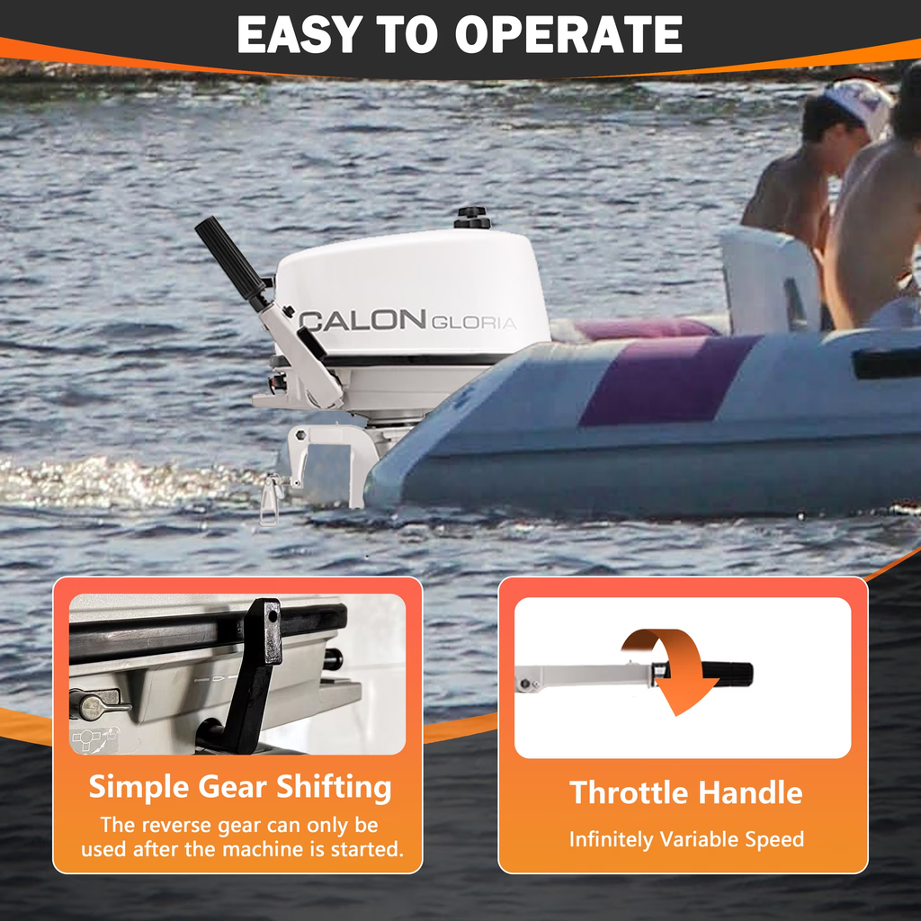 T5BS / 5HP 2-Stroke Outboard Motor – Lightweight Marine Engine for Small Boats