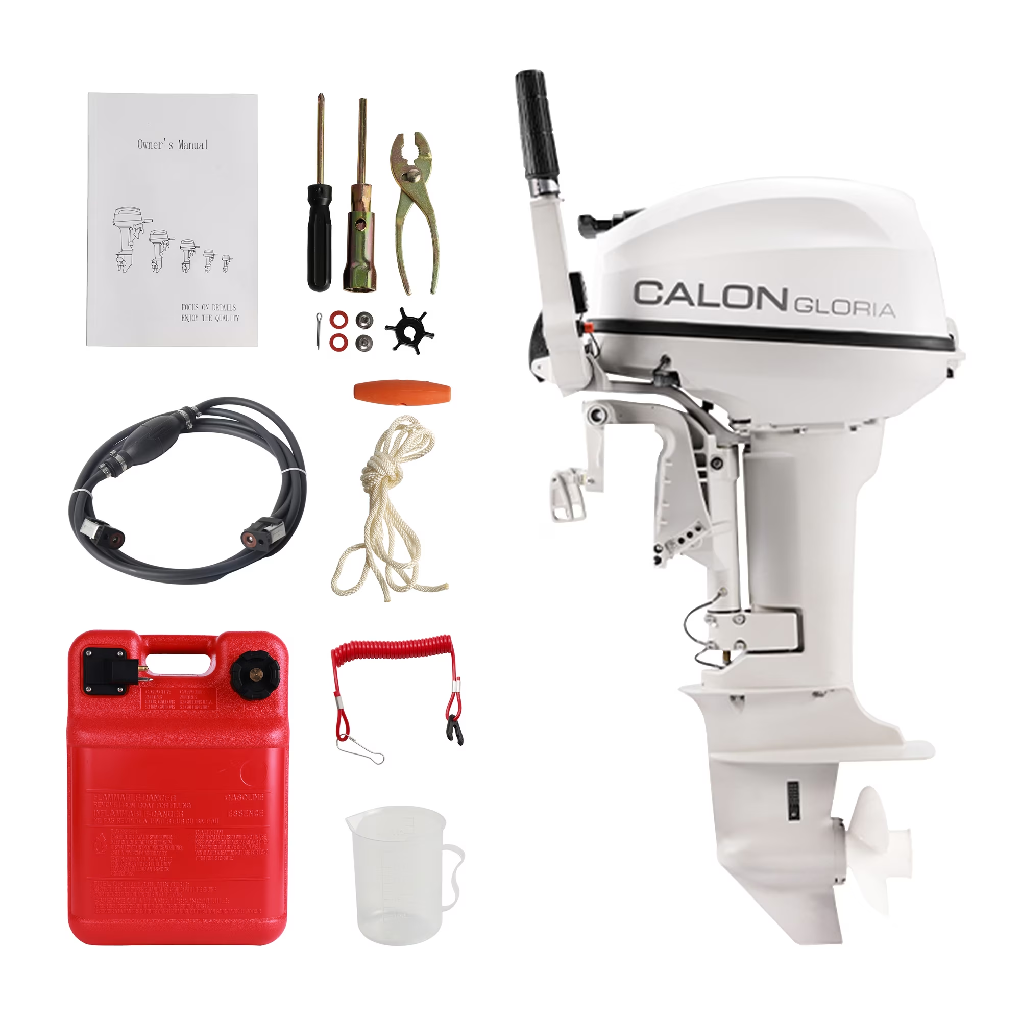 T15BS / 15HP 2 Stroke Boat Outboard Engine Marine Propulsion Motor For Private Water Use