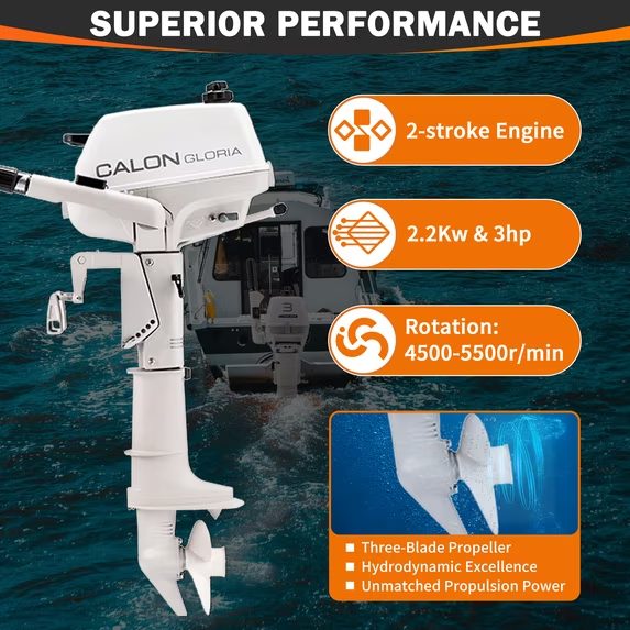 T3BS / 3HP 2 Stroke Boat Outboard Engine  Marine Propulsion Motor For Private Water Use