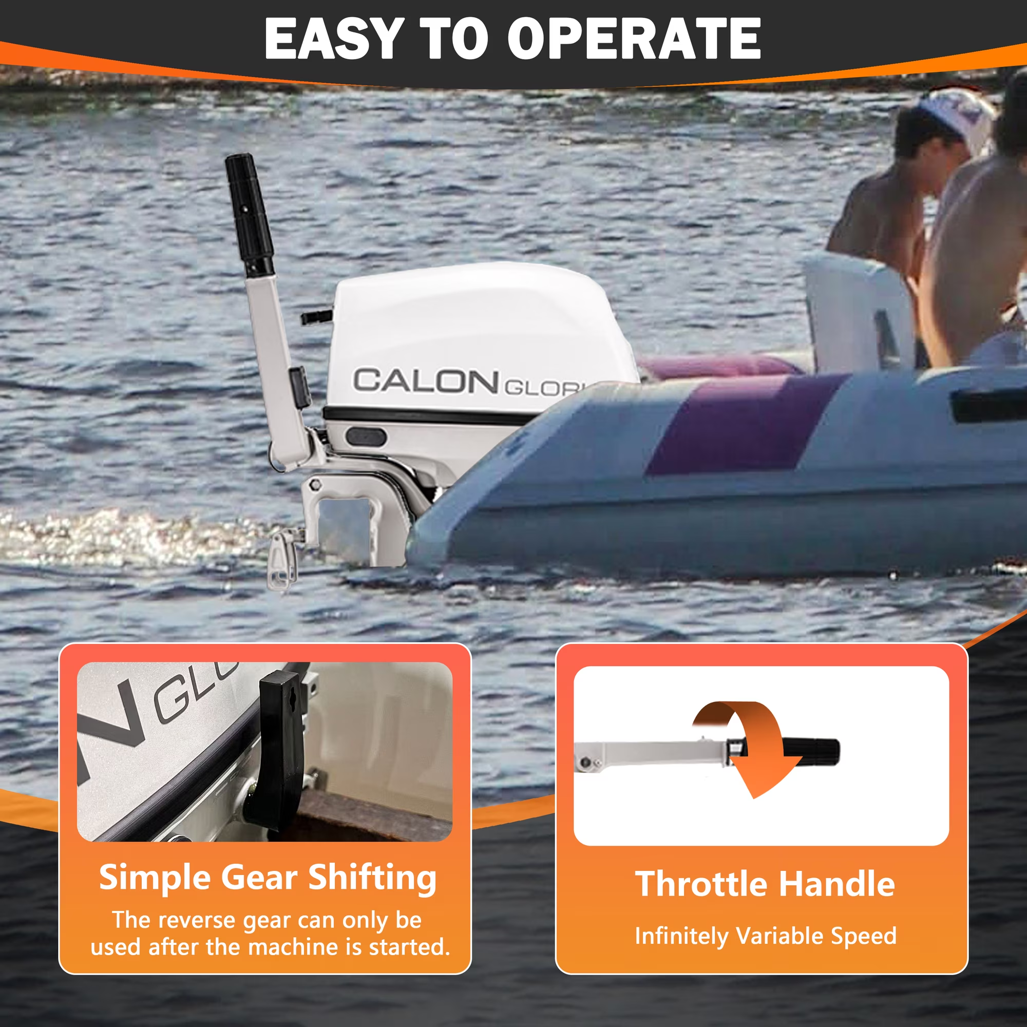 T9.8BS / 9.8HP 2 Stroke Boat Outboard Engine Marine Propulsion Motor For Private Water Use