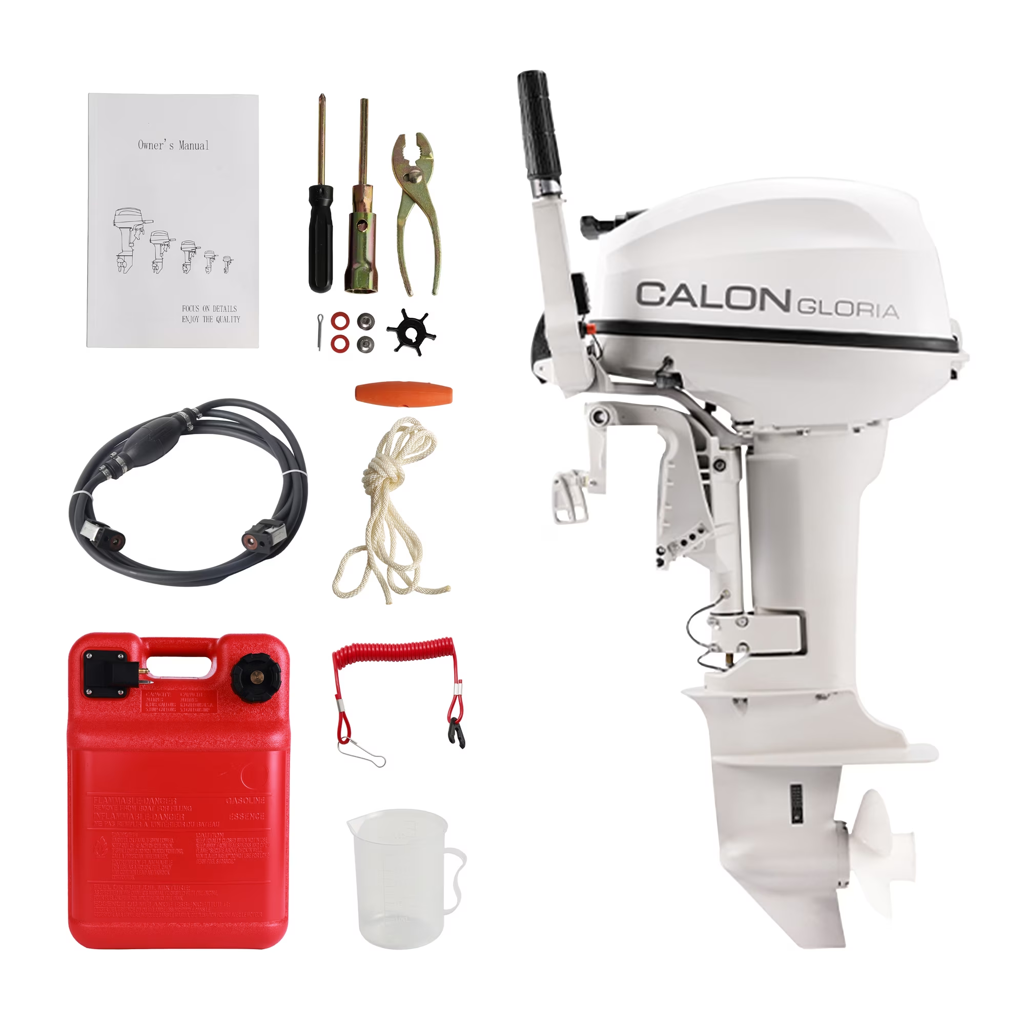 T20BL / 20HP 2 Stroke Gasoline Outboard Motor | Manual/Electric Start, Tiller/Remote Control for Fishing Boat