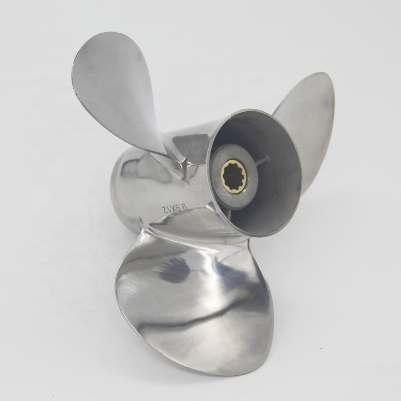 Top-of-the-line stainless steel 3-blade marine propeller for 25–30 hp outboard motors