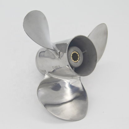 Top-of-the-line stainless steel 3-blade marine propeller for 25–30 hp outboard motors
