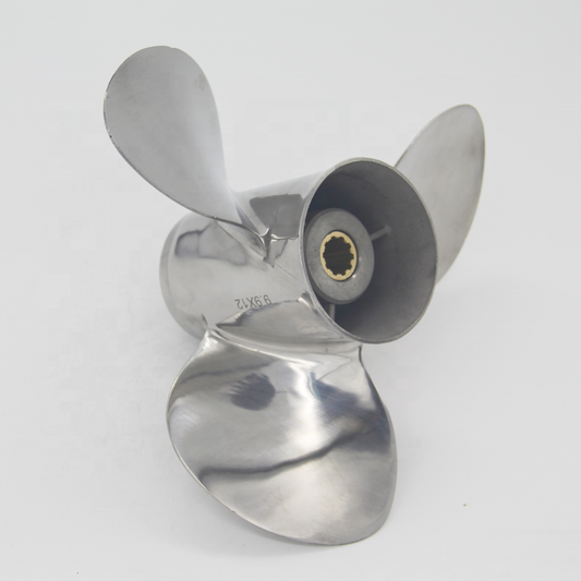 Top-of-the-line stainless steel 3-blade marine propeller for 25–30 hp outboard motors