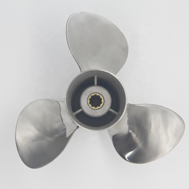 Top-of-the-line stainless steel 3-blade marine propeller for 25–30 hp outboard motors