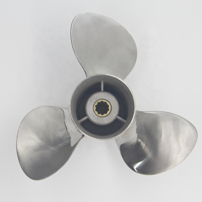 Top-of-the-line stainless steel 3-blade marine propeller for 25–30 hp outboard motors